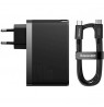 BASEUS WALL CHARGER 2X USB-C + USB (BLACK)