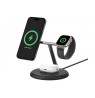 Belkin WIZ009VFBK-V2 - magnetic 3-in-1 wireless charging stand with Qi2 15W, black