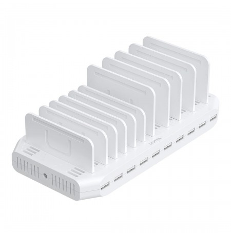 UNITEK CHARGING STATION 10X USB 2.4A 60W WHITE