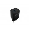 NATEC Charger Ribera GaN USB-A+USB-C 30W black PD