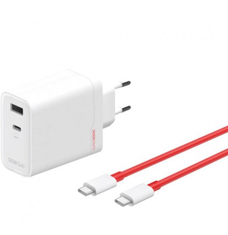 OnePlus Charger SUPERVOOC 120W 2 Ports with Cable White