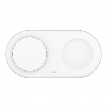 BELKIN MAGNETIC CHARIGING PAD 2IN1 QI2 15W WHITE