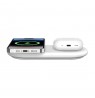 BELKIN MAGNETIC CHARIGING PAD 2IN1 QI2 15W WHITE