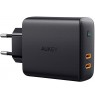 AUKEY PA-D5 GaN mobile device charger Black 2xUSB C Power Delivery 3.0 63W 6A Dynamic Detect