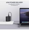 AUKEY PA-D5 GaN mobile device charger Black 2xUSB C Power Delivery 3.0 63W 6A Dynamic Detect
