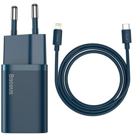 BASEUS WALL CHARGER WITH USB-C TO LIGHTNING CABLE
