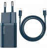 BASEUS WALL CHARGER WITH USB-C TO LIGHTNING CABLE
