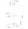 Techly Trolley Floor Stand LCD/LED/Plasma TV Stand 19"-37"