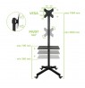 Techly Trolley Floor Stand LCD/LED/Plasma TV Stand 19"-37"