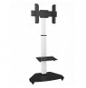 Techly Floor Support with Shelf Trolley TV LCD/LED/Plasma 37-70" White