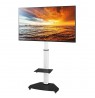 Techly Floor Support with Shelf Trolley TV LCD/LED/Plasma 37-70" White