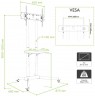 TECHLY 309982 Mobile stand for TV LCD/LED/Plasma 30-65 60kg VESA tilting with shelf