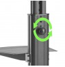 Techly Trolley Floor Support with Shelf LCD TV/LED 32-65"