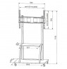 Techly ICA-TR30 signage display mount 2.54 m (100") Black