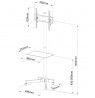 Techly Trolley Floor Stand LCD/LED/Plasma 23"-55"