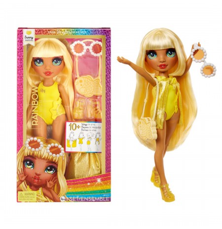 MGA Rainbow High Doll in Swim & Style Sunny Madison Swimsuit (Yellow) 507284