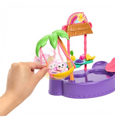 PROMO Enchantimals Tropical Swimming Pool Set + HTW73 MATTEL Monkey Doll