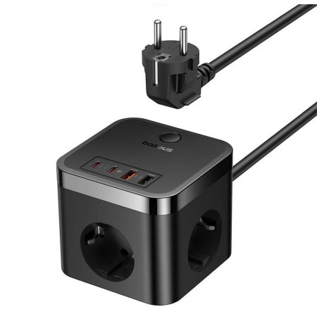Baseus PowerCombo Universal power strip Indoor Black