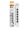 Qoltec 50294 surge protector White-grey 6 AC outlet(s) 230 V 1.8 m