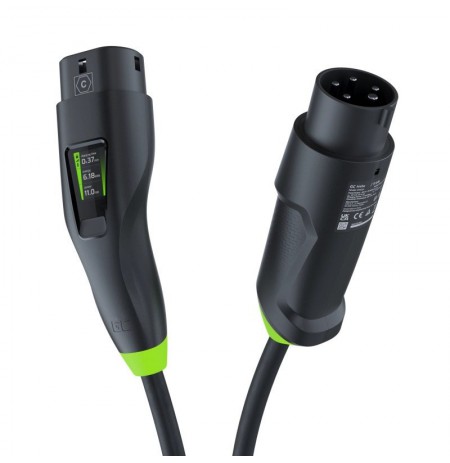 Green Cell Habu EVGC01 Mobile EV charger for electric vehicles 11 kW 7 m Type 2 CEE Wallbox Black