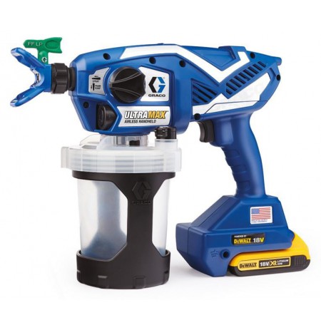 GRACO ULTRAMAX PAINT GUN ( 2 x AKU. 2AH DEWALT+ LOAD ) + BAG