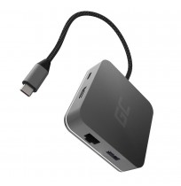 Green Cell AK61 interface hub USB 3.2 Gen 1 (3.1 Gen 1) Type-C Silver
