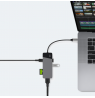 GREEN CELL HUB USB-C ADAPTER GC CONNECT 7W1 (3XUSB 3.1, HDMI 4K 60HZ, USB-C PD 85W, MICROSD/SD)