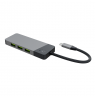 GREEN CELL HUB USB-C ADAPTER GC CONNECT 7W1 (3XUSB 3.1, HDMI 4K 60HZ, USB-C PD 85W, MICROSD/SD)