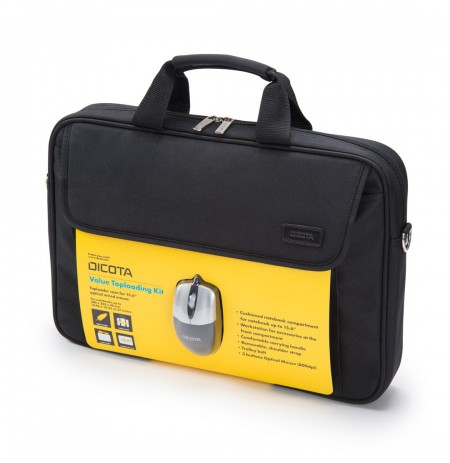 DICOTA Value Toploading Kit 15.6" Messenger case Black