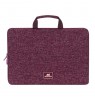 RIVACASE Anvik 13.3" laptop sleeve, red/maroon, with handle, waterproof material, plush interior, back pocket for smartphone, bu