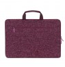 RIVACASE Anvik 13.3" laptop sleeve, red/maroon, with handle, waterproof material, plush interior, back pocket for smartphone, bu