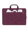 RIVACASE Anvik 13.3" laptop sleeve, red/maroon, with handle, waterproof material, plush interior, back pocket for smartphone, bu