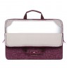 RIVACASE Anvik 13.3" laptop sleeve, red/maroon, with handle, waterproof material, plush interior, back pocket for smartphone, bu