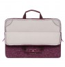 RIVACASE Anvik 13.3" laptop sleeve, red/maroon, with handle, waterproof material, plush interior, back pocket for smartphone, bu