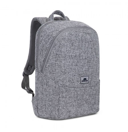 RIVACASE Anvik 15.6" laptop backpack, 15L, gray, waterproof fabric, pockets for 10.5" tablet, smartphone, documents, accessories
