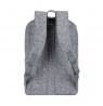RIVACASE Anvik 15.6" laptop backpack, 15L, gray, waterproof fabric, pockets for 10.5" tablet, smartphone, documents, accessories