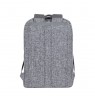 RIVACASE Anvik 15.6" laptop backpack, 15L, gray, waterproof fabric, pockets for 10.5" tablet, smartphone, documents, accessories