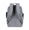 RIVACASE Anvik 15.6" laptop backpack, 15L, gray, waterproof fabric, pockets for 10.5" tablet, smartphone, documents, accessories