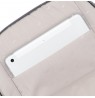 RIVACASE Anvik 15.6" laptop backpack, 15L, gray, waterproof fabric, pockets for 10.5" tablet, smartphone, documents, accessories
