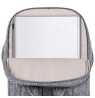 RIVACASE Anvik 15.6" laptop backpack, 15L, gray, waterproof fabric, pockets for 10.5" tablet, smartphone, documents, accessories