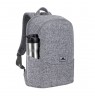 RIVACASE Anvik 15.6" laptop backpack, 15L, gray, waterproof fabric, pockets for 10.5" tablet, smartphone, documents, accessories