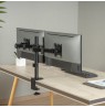 Maclean desk mount for 2 monitors, VESA 75x75 and 100x100, 17-32", 2x 9kg, MC-754N