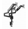 Gembird MA-DA3-01 Desk mounted adjustable mounting arm for 3 monitors (full-motion), 17”-27”, up to 7 kg