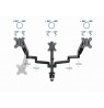 Gembird MA-DA3-01 Desk mounted adjustable mounting arm for 3 monitors (full-motion), 17”-27”, up to 7 kg