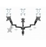 Gembird MA-DA3-01 Desk mounted adjustable mounting arm for 3 monitors (full-motion), 17”-27”, up to 7 kg