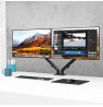Maclean 2 monitor mount, gas spring, 13"-27", 7kg, black, MC-861N