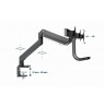 Gembird MA-DA3-03 Desk mounted adjustable monitor arm for 3 monitors, 17”-27”, up to 6 kg