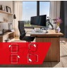 Maclean MC-968 Double Arm Monitor Mount with Gas Spring 17-57" 27 kg Heavy Duty Sturdy Full Motion Holder Bracket Max VESA