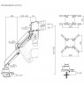 Maclean MC-968 Double Arm Monitor Mount with Gas Spring 17-57" 27 kg Heavy Duty Sturdy Full Motion Holder Bracket Max VESA 200x2