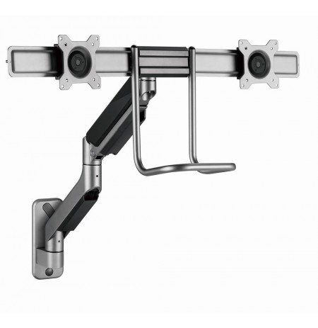 Gembird MA-WA2-02 Adjustable wall 2-display mounting arm, 17